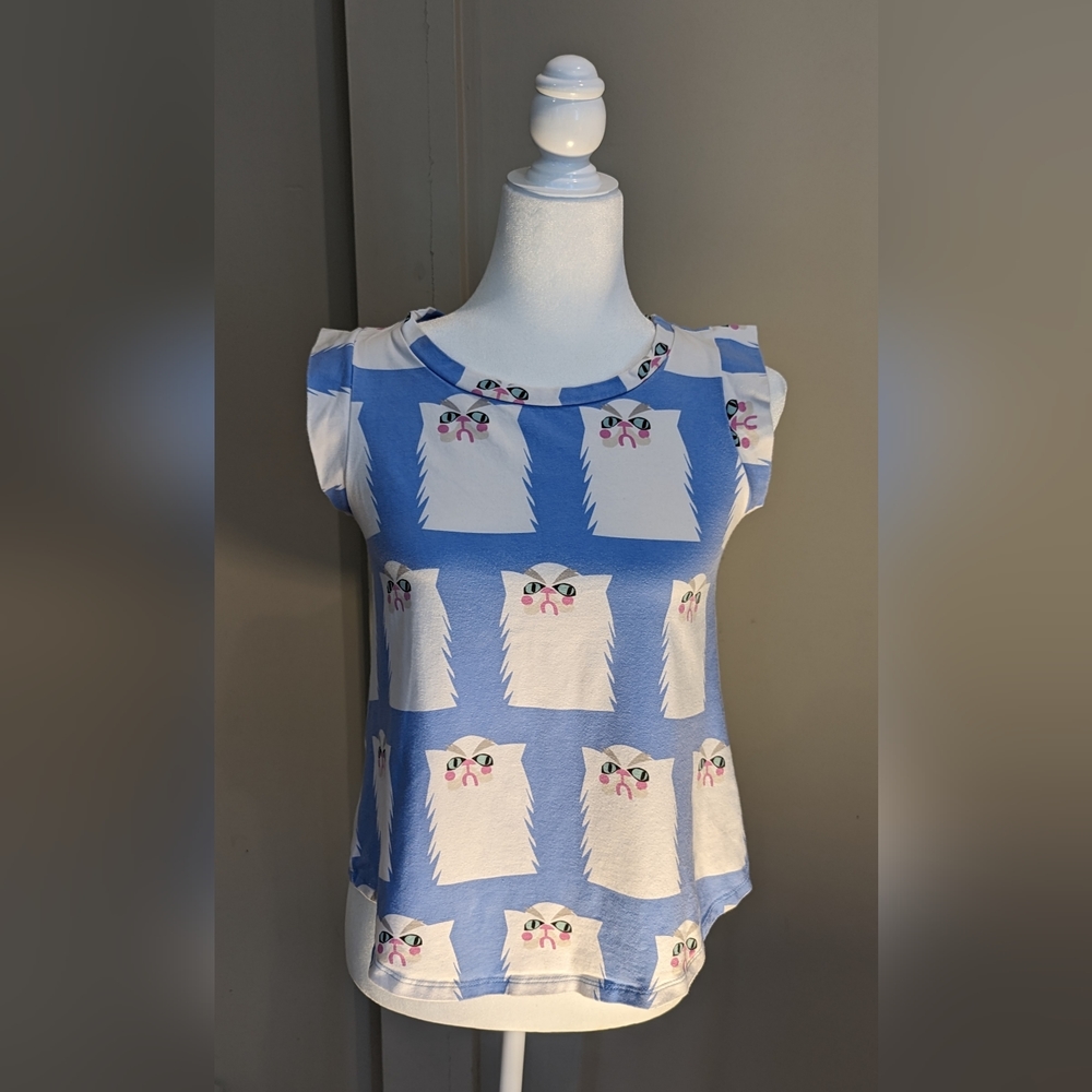 Nooworks Grumpy Cat Sleeveless Top Size M